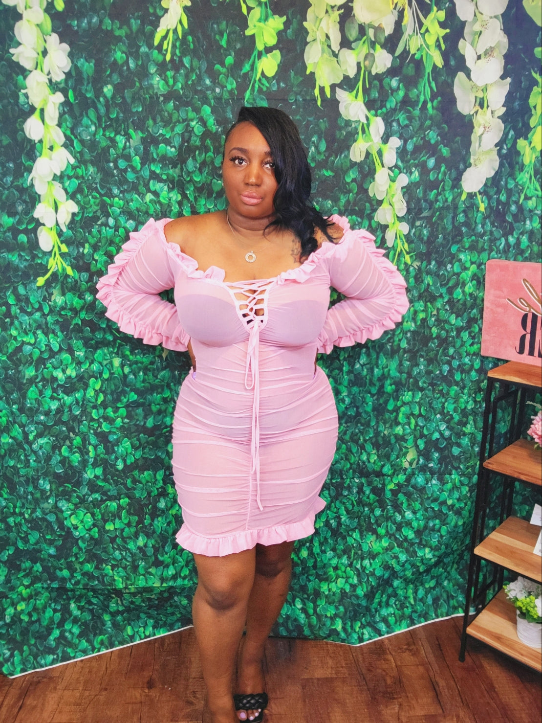 "Ruffles" Mesh Dress