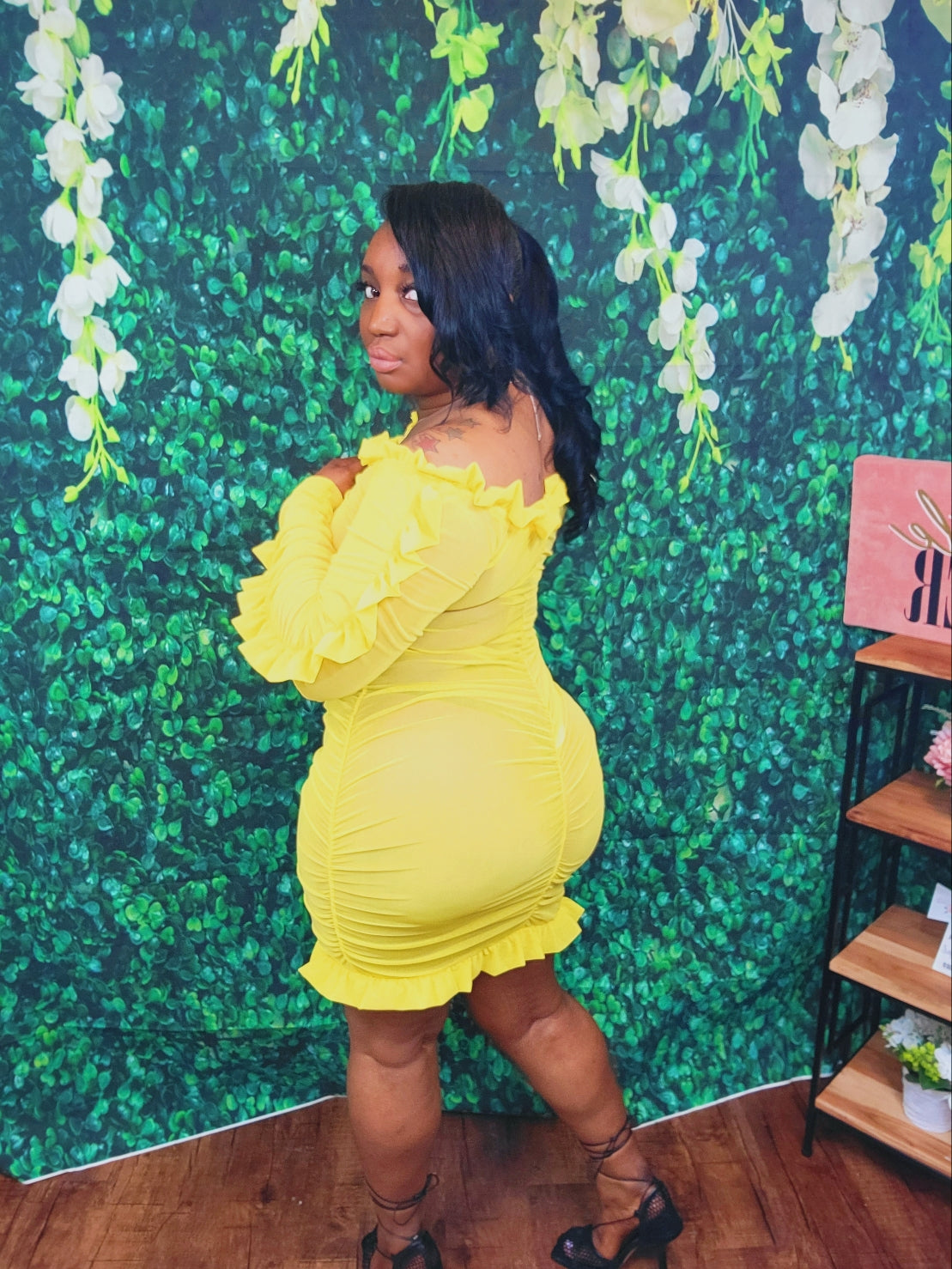 "Ruffles" Mesh Dress