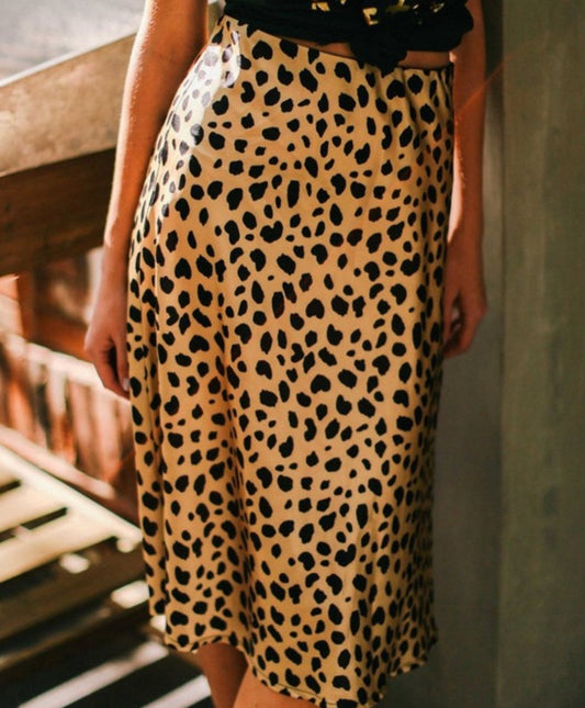 "Big Purr" Satin Skirt